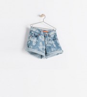 bermuda denim estampado 